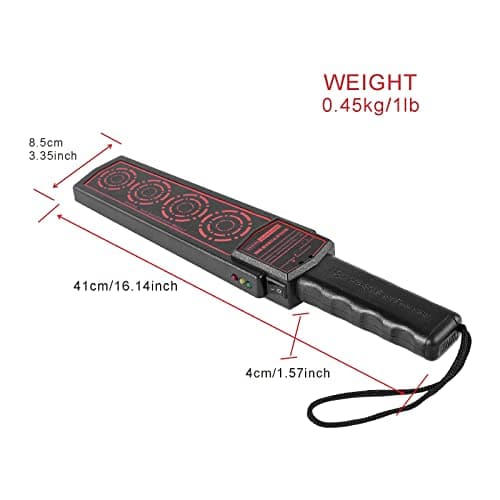Hand Held Metal Detector Wand,Portable High Sensitivity Security Wand and Woodworking Scanner Tool