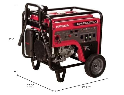 Honda 664350 EM5000SX 120V/240V 5000-Watt 389cc Portable Generator with Co-Minder