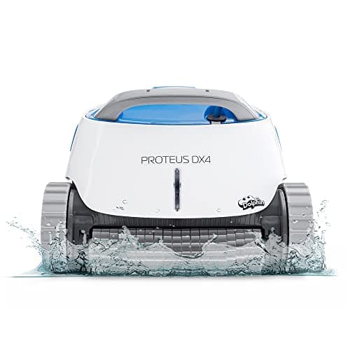 Dolphin Proteus DX4 Automatic Robotic Pool Vacuum Cleaner, Wall Climbing, Waterline Scrubber Brush, Ideal for In-Ground Pool up to 50 FT in Length