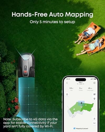 eufy Robot Lawn Mower E15, No Wire, No RTK, No Signal Issue, Hands-Free Auto Mapping, Precise Obstacle Avoiding, Reliable Lawn Maintenance, Worry-Free Experience