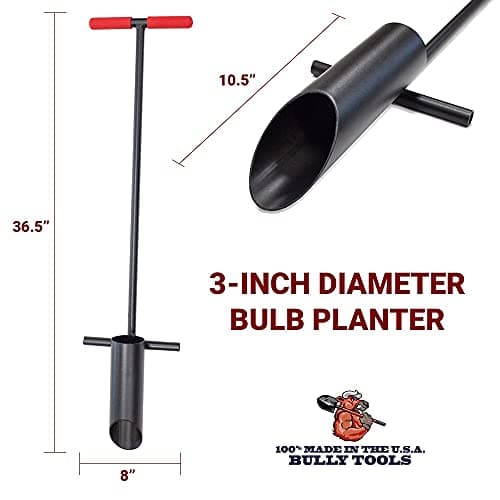 Bully Tools 92302 3-Inch Diameter Bulb Planter with Steel T-Style Handle