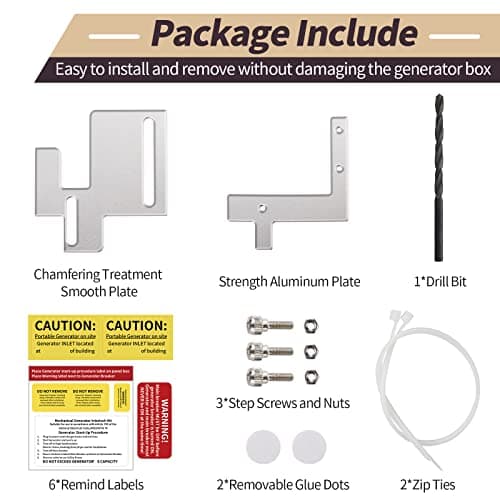 Generator Interlock Kit for Eaton/Cutler Hammer BR Series Breaker Box 150 A/200 Amp, Apply to 1 1/4 to 1 7/16 Inches Spacing Between Main and Generator Circuit Panel, Anodized Generator Lockout Kit