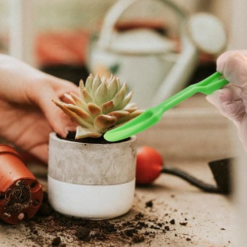 Antrader Mini Garden Hand Succulent Transplanting Tools for Indoor Gardening Plant Care, Set of 6, Green