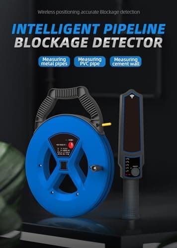 Pipe Locators Underground Pipe Blockage Detector Water Pipe Wall Scanner Pipe Locator Device with Waterproof Probe for Detecting PVC/Metal Pipes,30m