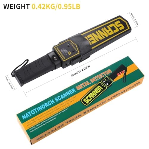Handheld Metal Detector Wand Security Scanner,High-Sensitivity Security Wand Metal Detector, Detection of Various Electronic Metal Products