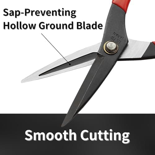 Garden Scissors 6.5” Razor Sharp Japanese Carbon Steel Blade, All Purpose Garden Shears for Trimming Bonsai, Flowers, Plants, Made in JAPAN