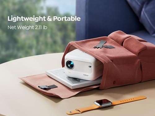[Electric Focus]Mini Projector with 5G WiFi and Bluetooth 5.2,YABER 1080P Outdoor Projector Support ±40° Keystone Correction,Portable Projector for Phone/ TV Stick/Laptop/PS5