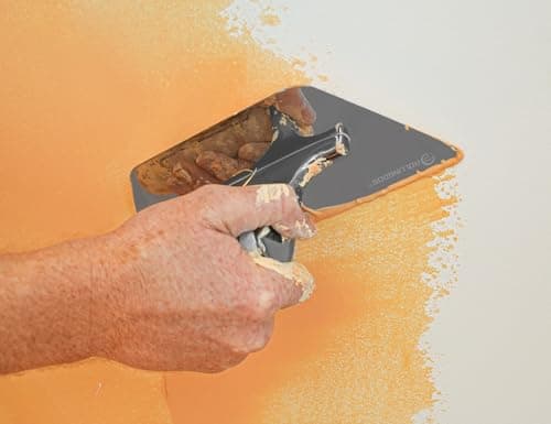 ROLLINGDOG Venetian Plaster Trowel 200mm x 105mm x 84mm - Mirror Polished 420 Stainless Steel Blade, Ergonomic Beech Handle for Decorative Finish and Polish
