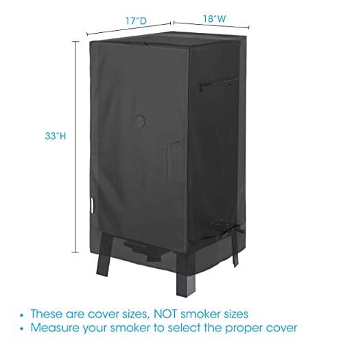 Unicook 30 Inch Electric Smoker Cover for Masterbuilt, Heavy Duty Waterproof Vertical Smoker BBQ Grill Cover, All Weather Resistant, 18" W x 17" D x 33" H