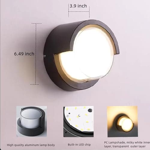 Outdoor Wall Lights 1800 Lumen Porch Light Wall Mount 3000K Modern Exterior Lighting Fixtures Sconces for House Outside 4 Pack(Warm)