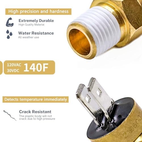 140F Automatic Gas Shutoff Switch 42002-0025S Compatible with Pentair Pool and Spa Heater Electrical Systems