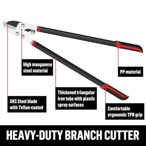 GARTOL Anvil Lopper with Compound Action 30 Inch Heavy Duty Tree Branch Cutter, 2 inch Cutting Capacity Tree Trimmer for Thick Branches Clean Cut Easy, Ergonomically Non-Slip Comfortable Handle