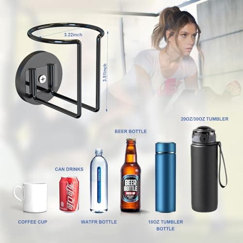 2 Pcs Magnetic Cup Holder, Magnetic Drink Holder for Tractor Refrigerator Treadmill Mower Truck Rv Boat Metal Surface