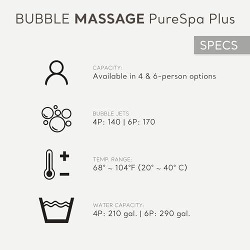 INTEX 28429EP PureSpa Plus Bubble Massage Spa Set: Includes Energy Efficient Spa Cover – 2 Contoured Headrest – LED Light – 4 Person Capacity – 77" x 28"