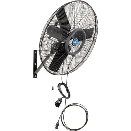 30" Wall Mounted Misting Fan, Outdoor Rated, Oscillating, 7204 CFM, 1/7 HP