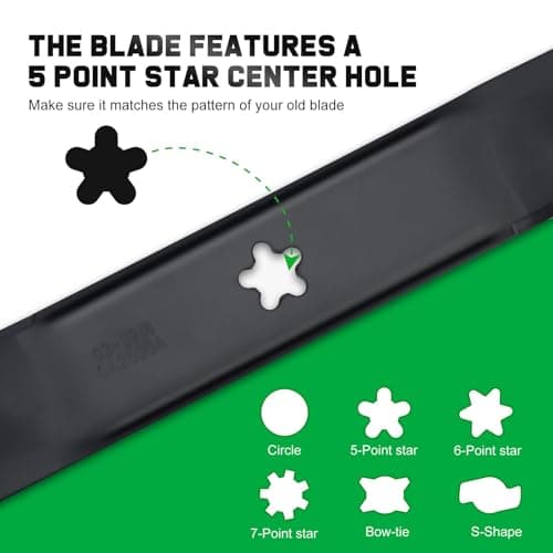 134149 Mulching Blades for Craftsman 42 inch Mower Blade LT2000 LT1000 YS4500 Replace 422719 532134149 Husqvarna Poulan Pro 42'' Deck Riding Lawn Mower 5 Point Star (2 Pack)