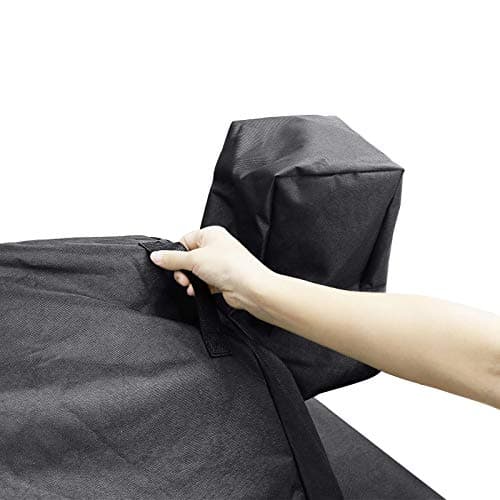 QuliMetal Grill Cover for Green Mountain Daniel Boone Prime WiFi Grills and Green Mountain Grill Ledge Model, Full Length GMG Daniel Boone Smoker Cover, 600D Fabric, Black