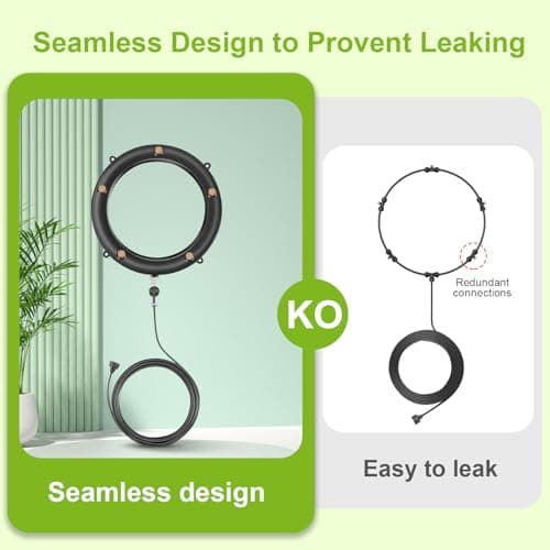 Fan Misting Kit. Fan Misters for Cooling Outdoor, Integrated Mister Ring for Outside with Water Valve, Misters for Outdoor Fan. Fit for Any Outdoor Fan. Durable, Seamless Fan Mister not Easy to Leak.…