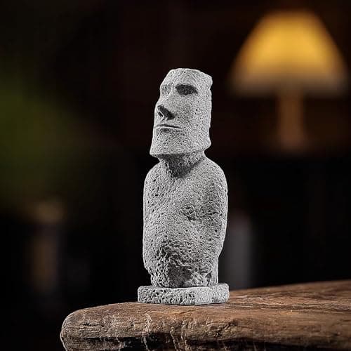 Easter Island Moai Statue - Stone Moai Figurine Decor for Home & Outdoor Garden - 3 (Large Size)