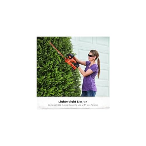BLACK+DECKER 20V MAX Hedge Trimmer, Cordless, 18 inch Blade, Reduced Vibration, Battery and Charger Included (LHT218C1)