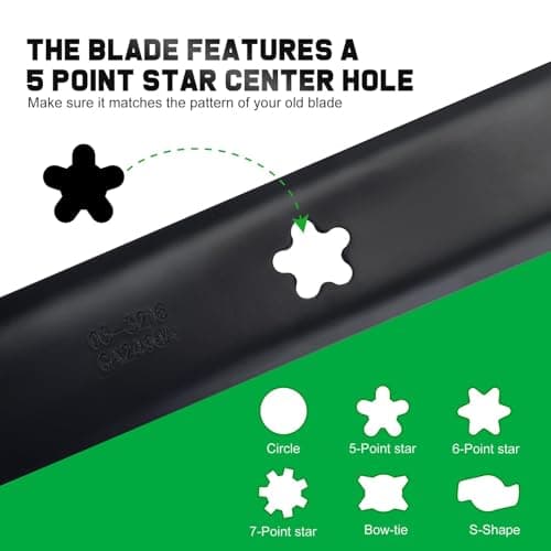 42 Inch Mower Blades for Craftsman LT1000 LT2000 T110 YT3000 138971 532138971 Poulan Pro 42" Deck Riding Mower Lawn Tractor PP19A42 Husqvarna YTH18542 (5 Point Star)