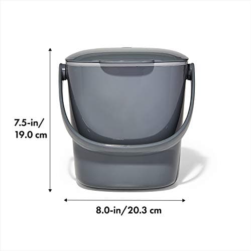 OXO Good Grips Easy-Clean Compost Bin, Charcoal - 0.75 GAL