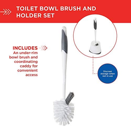 Clorox Corner Toilet Bowl Brush With Under Rim Scrubber