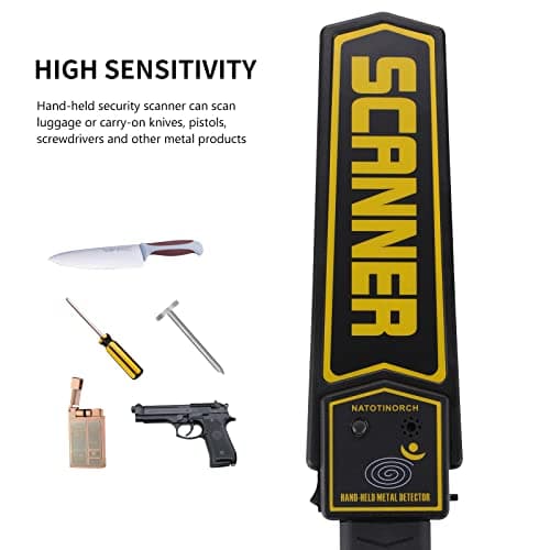 Handheld Metal Detector Wand,High-Sensitivity Security Detector Wand, for Security Inspection, Detection of Various Electronic Products, Metal Products, Weapons, Knives Scanner