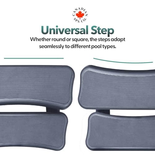 CO. Universal Step for hot tubs, 2 Steps, 28.35" x 20" x 15.75" High, Entry aid spa Step, Non-Slip and Portable, hot tub and spa Accessories