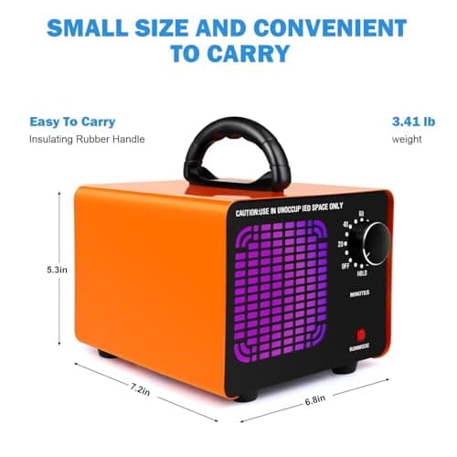 Ozone Generator 80,000mg/h, Ozone Machine Odor Removal Ozone Odor Eliminator Ozonator Air Ionizer Deodorizer for Home/Car/Smoke/Pet Odor