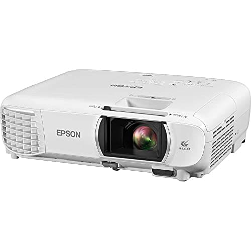 Epson Home Cinema 1080 3-chip 3LCD 1080p Projector, 3400 lumens Color & White Brightness, Streaming/Gaming/Home Theater, Built-in Speaker, Auto Picture Skew, 16,000:1 Contrast, Dual HDMI-White, Medium