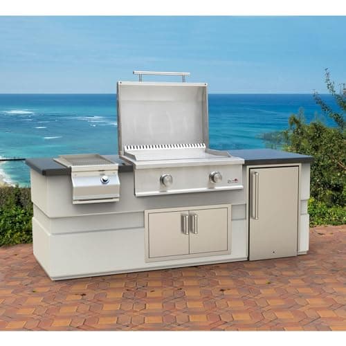 Stanbroil 28-Inch Premium Built-In Liquid Propane Griddle for Outdoor Kitchen Grill, Durable Stainless Steel 2-Burner Flat Top Grill with Lid for BBQ Island, 34,000 BTUs