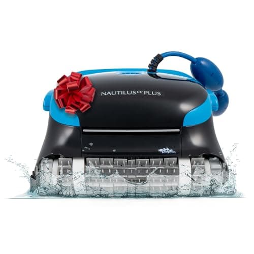 Dolphin Automatic Robotic Pool Vacuum Cleaner, Wall Climbing Scrubber Brush, Smart Navigation, Ideal for In-Ground Pools up to 50 FT in Length - Nautilus CC Plus