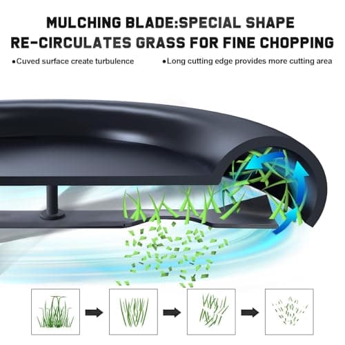 134149 Mulching Blades for Craftsman 42 inch Mower Blade LT2000 LT1000 YS4500 Replace 422719 532134149 Husqvarna Poulan Pro 42'' Deck Riding Lawn Mower 5 Point Star (2 Pack)