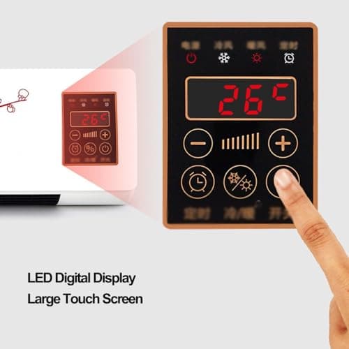 Mini Wall Mounted Air Conditioner Quiet Wall AC Unit For Bedroom 2 In 1 Smart Air Conditioner Cooler And Heater Combo With Remote Control, Portable Air Conditioner For Bedroom, Garage, Nursery