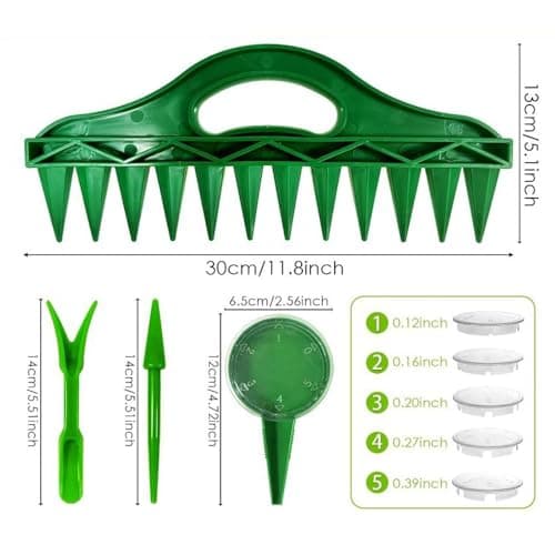 Seed Spreader, 2025 New Sowing Seeds Dispenser Set, Mini Seed Dispenser for Small Seeds, Handheld Seed Planter Tool Seed Dibber Multifunctional Seed Spacer Gardening Tools