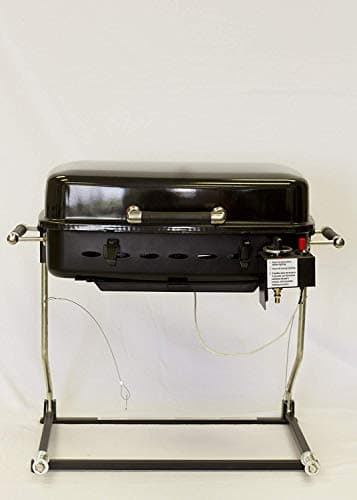 Flame King - YSNHT500 RV Or Trailer Mounted BBQ - Motorhome Gas Grill - 214 Sq Inch Cooking Surface - Adjustable Flame Controller, Black
