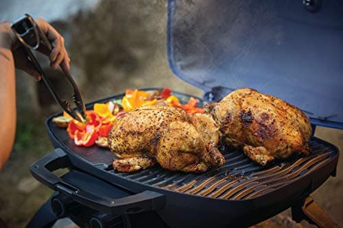 Napoleon TravelQ 285 Portable Propane Gas Grill, Blue - 2 Burners, For Tailgating, Camping, And Small Outdoor Spaces