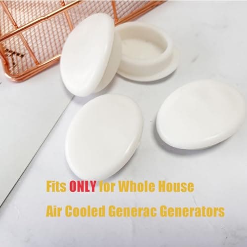 Hole Plug Kit for Generac Generators Home Use,4 Pcs Base Hole Adapter for Generac Whole House Air Cooled Generators,White