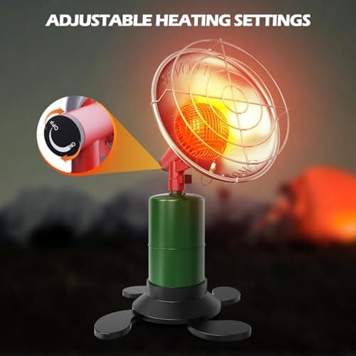 Propane Heater - 6200 BTU Portable Tent Heater, Camping Gas Heater and Stove