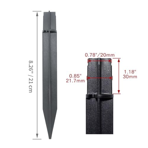 8PCS Torch Stake 8.25 Inch Pathway Light Stake Plastic Path Light Replacement ABS Plastic Stake Solar Stake for Garden,Pathway Lamps(Head Mounting Dia 0.83Inch)