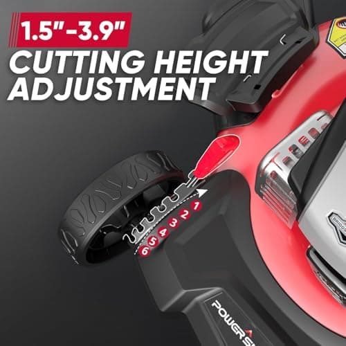 PowerSmart 21" Push Lawn Mower, B&S 125cc Engine, 2-in-1 Mulching and Side Discharge, Lightweight, Easy Assembly, Cordless Push Lawn Mowers for Garden Yard