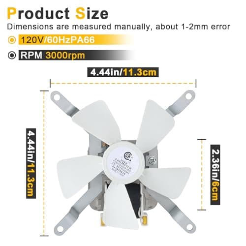 Grill Induction Fan Motor Replacement for Traeger, Pit Boss, Camp Chef Wood, Sam's Club, Z Grills Pellet Grills, AC120V 60Hz Pellet Grills Combustion Fan