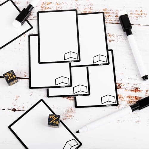50 Pieces Reusable Dry Erase MTG Tokens with Marker Double-Sided MTG Proxy Cards for Magic The Gathering DIY Blank Card Games Accessories
