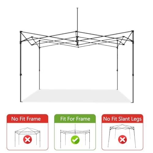 ABCCANOPY Replacement Canopy Top for Pop Up Canopy Tent (10x10, White)