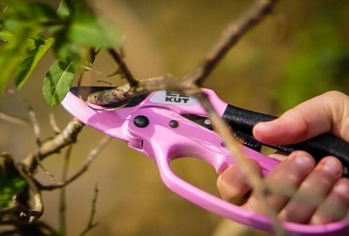 EZ Kut Heavy Duty Pruners Ratchet Hand Pruner with Ratcheting Action Great Garden Hand Tool Clippers Gardening pruners arthritis tools Ratcheting Anvil Hand Pruner Pruning Shears Heavy Duty Since 1988