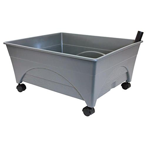 Emsco Group City Picker Raised Bed Grow Box – Self Watering and Improved Aeration – Mobile Unit with Casters - Slate