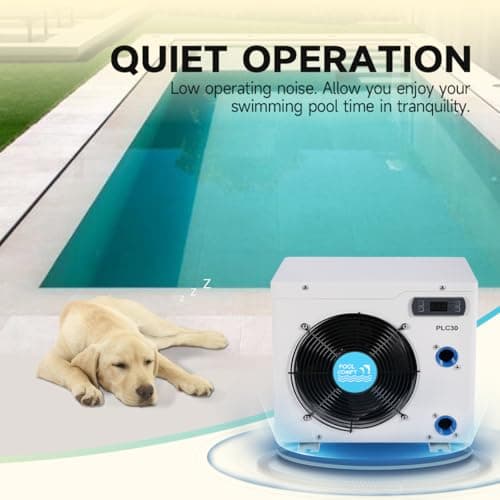 11000BTU Above Ground Pool Heater, Electric Swimming Pool Heat Pumps for Pools up to 2000 gallons, Fits 9/11/15 Foot Pool and Spas, 120V/60Hz, PLC30