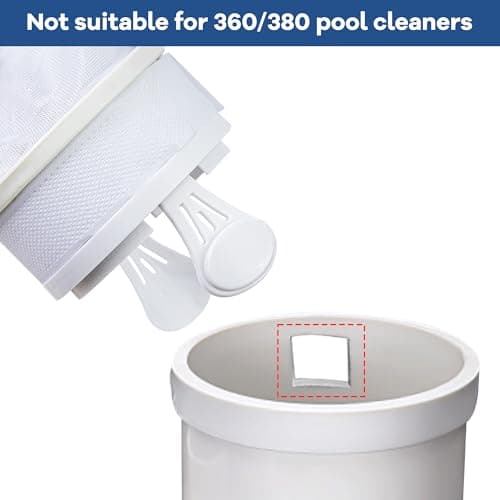 Pool Cleaner Bags, 4 Pack Pool Sweep Bag, Nylon Mesh Pool Vacuum Bag Replacement, All Purpose Bag with Zipper Enclosure, Pool Spa Part Fits Polaris 280, 480, Durable Filter Bag for K13, K16
