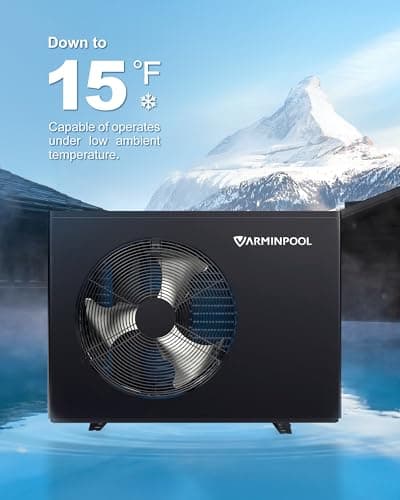 40000 BTU Pool Heat Pump for 13,000 Gallons Above Ground Swimming Pool, Features WiFi Remote Control Via App, Electric Pool Heater, Smart Inverter, Titanium Heat Exchanger, 220V